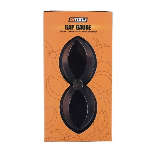 Internal and external diameter thickness gauge for woodworking tools