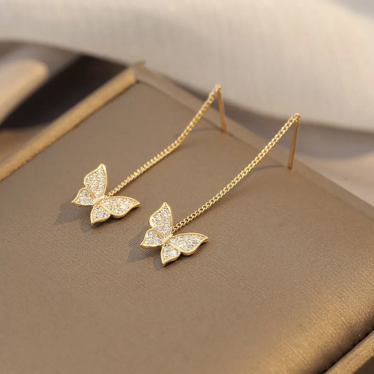 Shiny butterfly earrings