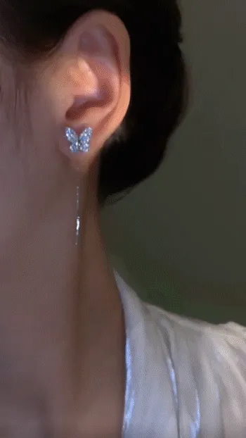 Shiny butterfly earrings