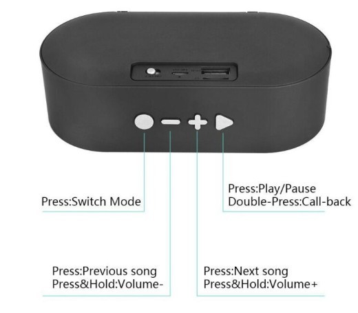 Bluetooth Wireless Subwoofer Audio FU R Telefon Mit HD Mic TF USB