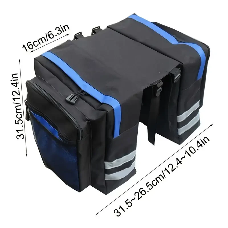 Bike Saddle Bag - Bicycle Rear Rack Pouch