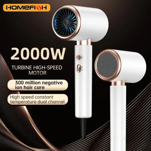 F37 2000W Gear Professional Hair Dryer Negative Lonic Blow Dryer Hot Cold Wind Air Brush Hairdryer Strong PowerDryer Salon Tool