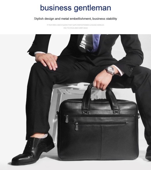 Leather Handbag Briefcase Napa Leather Comfortable Texture Men's Real-Leather Bag