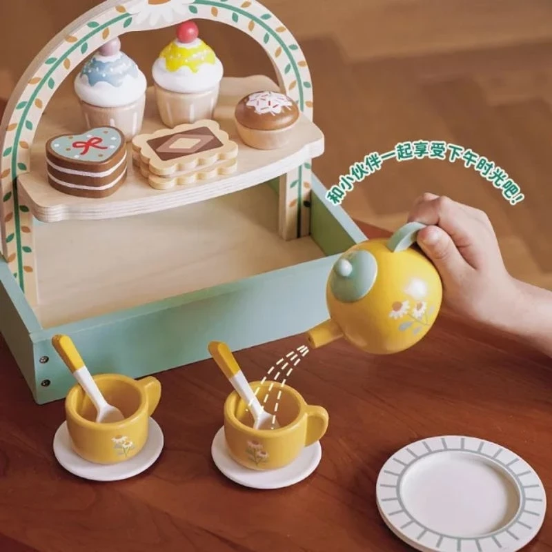 Kabi Kids Toy Wooden Tea Set