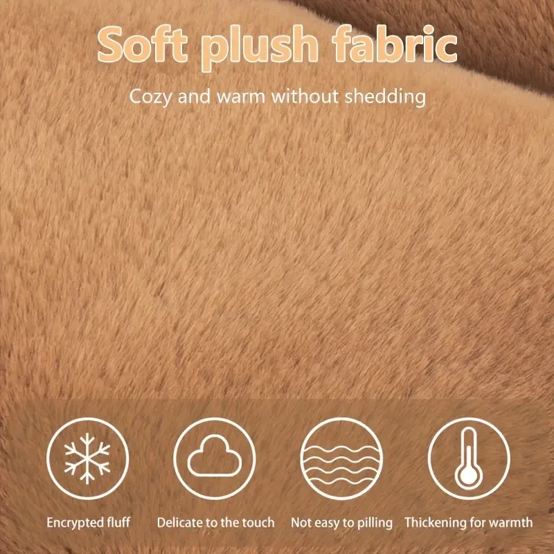 Car Seat Cushion Winter Plush Cartoon Single Seat Cushion Warm