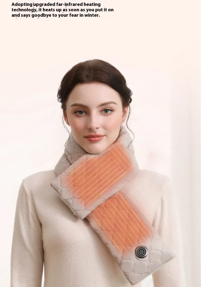 Electric Heating Scarf 3 Gear Heating Pads Outdoor Warm Heated Scarf USB Heater Thermal Shawl Neck Brace Warm Bib For Women Men