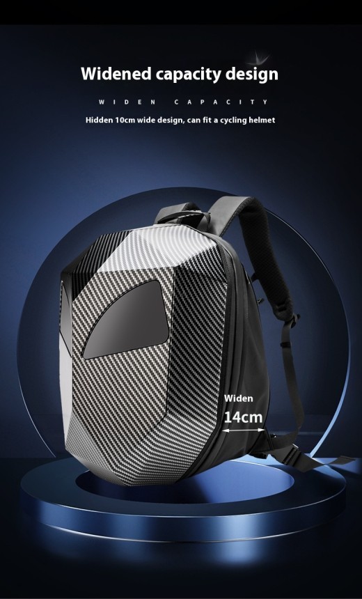Luminous Waterproof Motorcycle Riding Helmet Bag Knight Full Face Helmet Backpack
