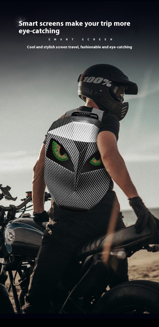 Luminous Waterproof Motorcycle Riding Helmet Bag Knight Full Face Helmet Backpack