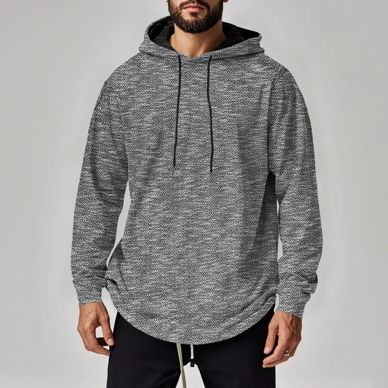 Men's Plus Size Loose Long-sleeved Hooded Sweater