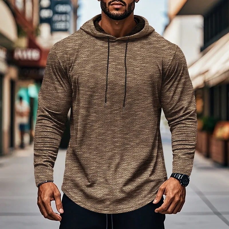 Men's Plus Size Loose Long-sleeved Hooded Sweater
