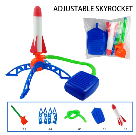 Air Rocket Foot Pump Launcher Outdoor Air Pressing Pedal Soaring Rocket Toy Kids Game suit Jumping Sport Game Kids Toy Gift