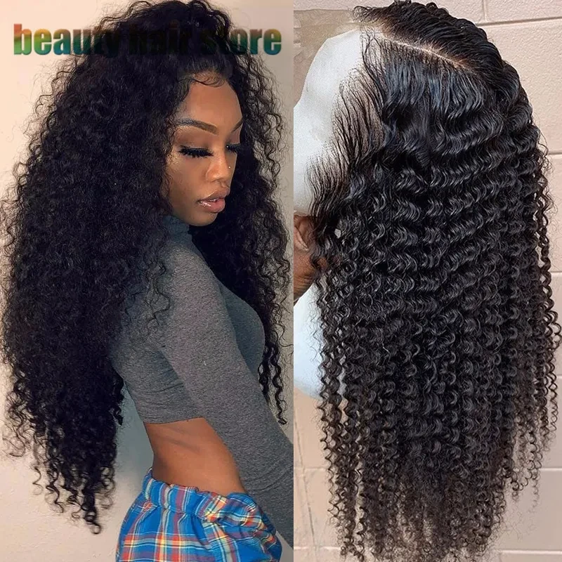 Brazilian Kinky Curly Lace Front Human Hair Wig - Natural & Voluminous