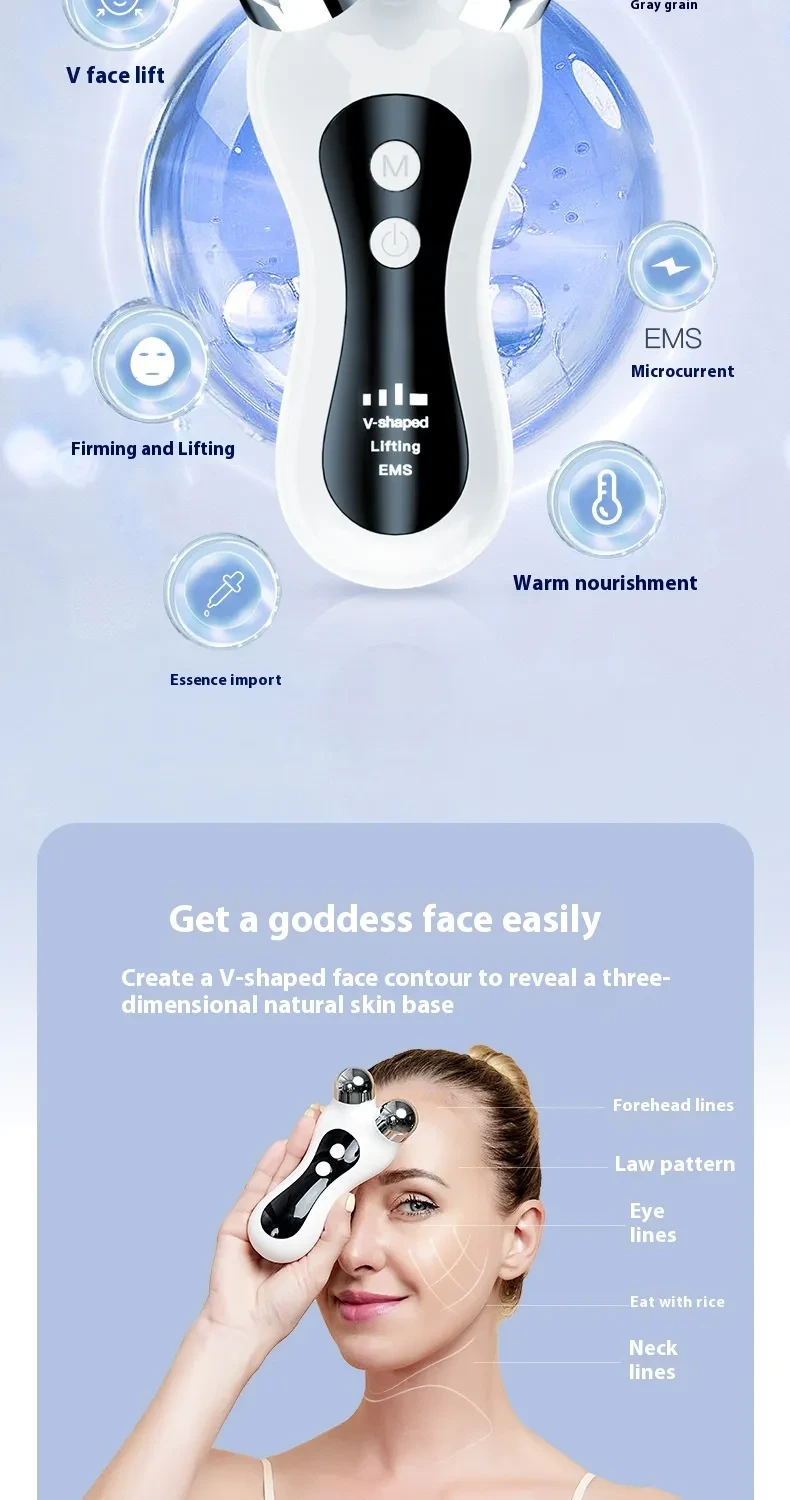 Face Beauty Import Instrument Household Facial Rejuvenation Roller Massager
