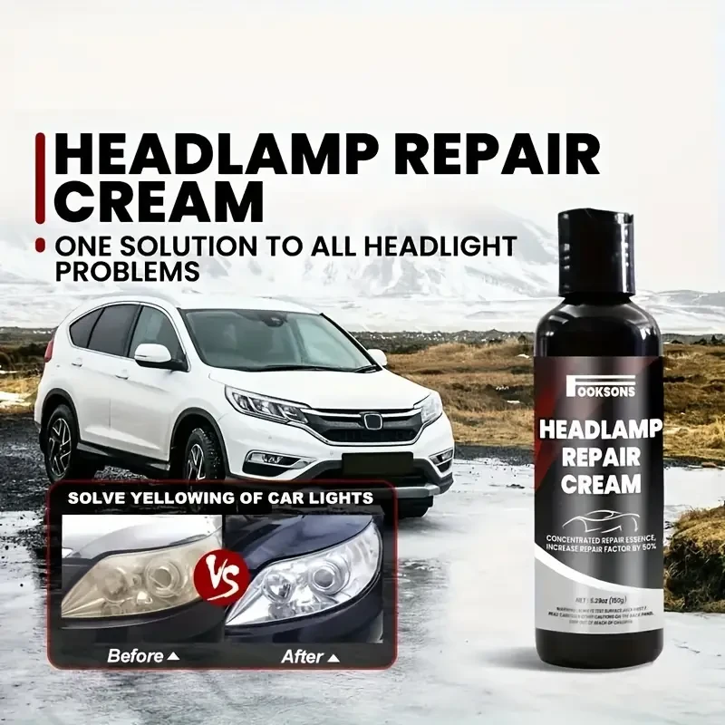 5.29oz Car Headlight Restoration Kit - Crystal Clear Coating for Oxidation, Yellowing & Scratch Repair