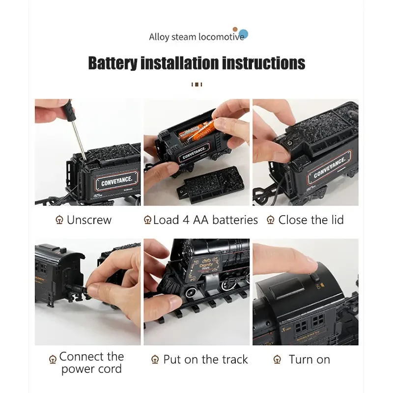 Kids' Deluxe Electric Metal Train Set - Trains & Trams with LED Lights, Realistic Sounds, and Durable Construction - Perfect Gift for Boys on Halloween and Christmas