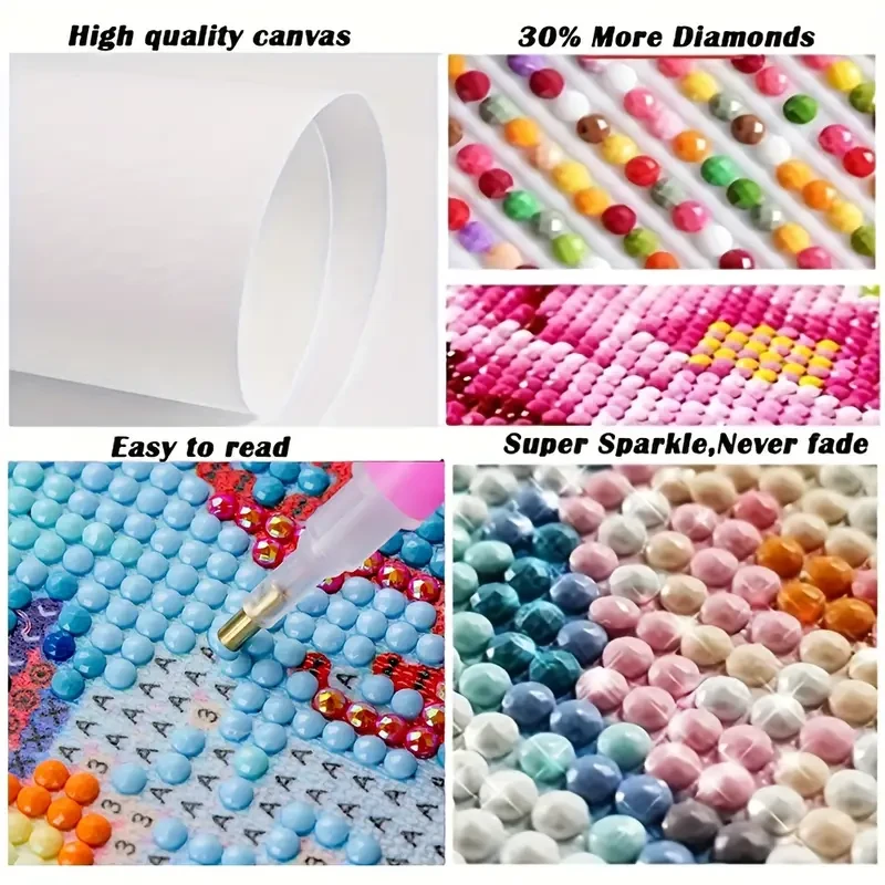 Large Frameless 5D Diamond Art Painting Kit - Crystal Ball Apple (40x40cm)