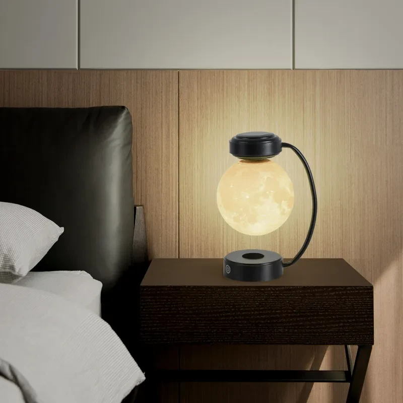 3D LED Moon Levitating Rotating Floating Lamp