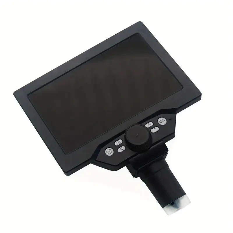 Lixada G1200 Digital Microscope, 17.78cm LCD Display, 12MP, 1-1200X Zoom, Aluminum Stand, Dual LED Lights, Universal Occasion, Ideal for New Year, Halloween, Christmas - Educational Hobby Tool