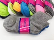 (36 Pairs) Size 3-5 Colourful Kids' Ankle Socks