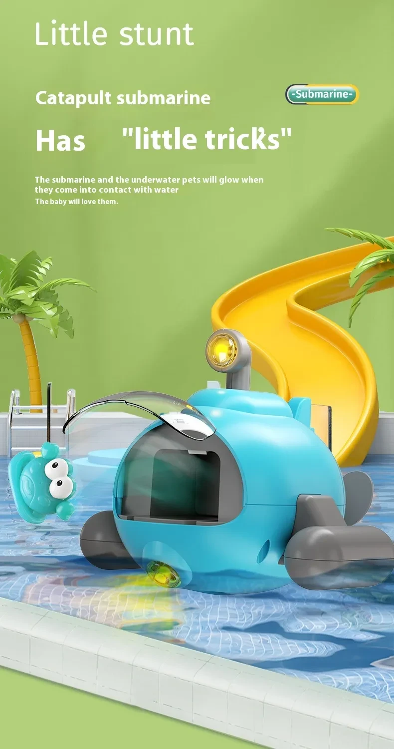 Water Toys Luminous Catapult Submarine Bath Toys