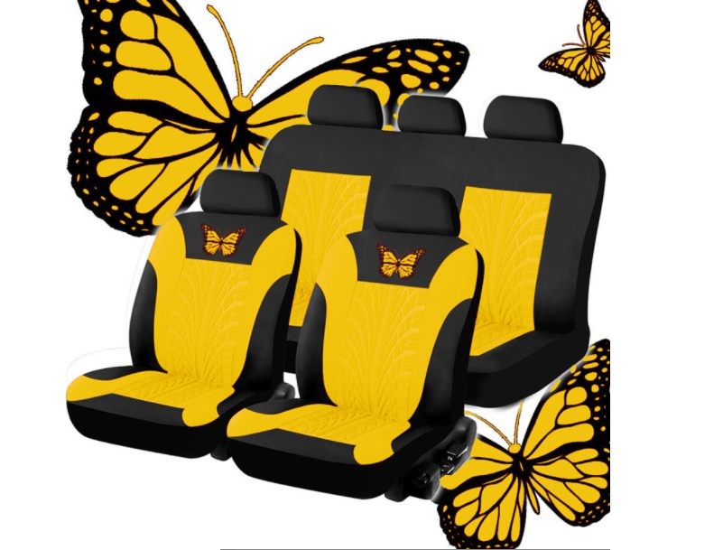 Auto Seat Covers Car Truck SUV Van Universal Protectors Polyester Butterfly