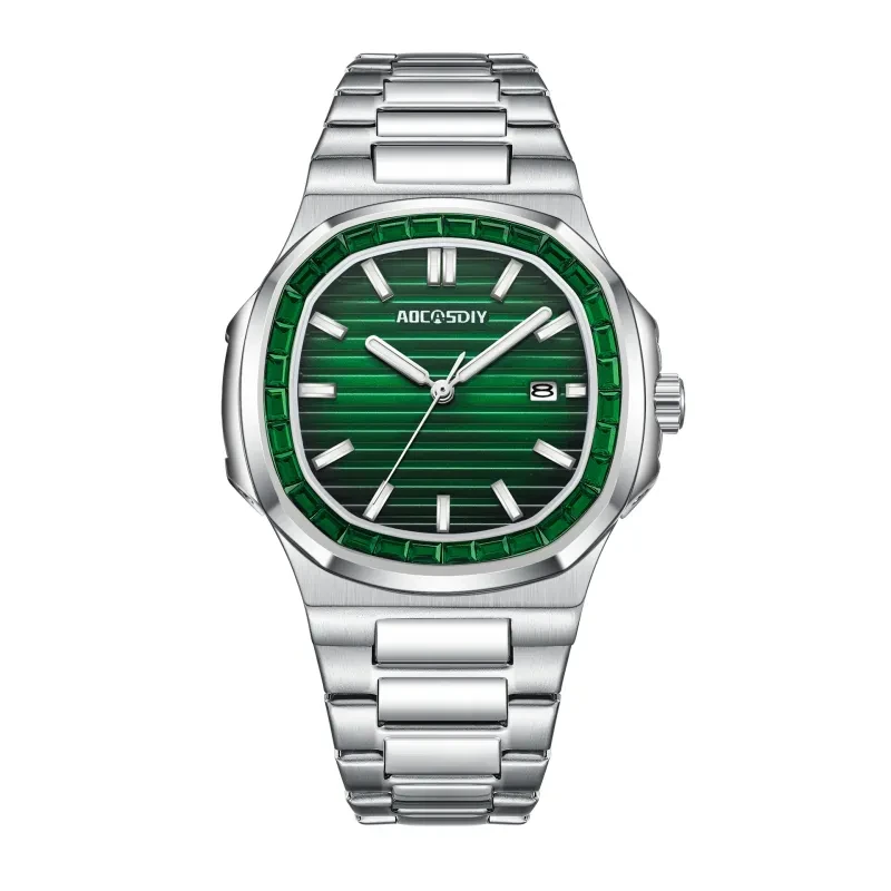 Men's Fashion Diamond Luminous Quartz Watch