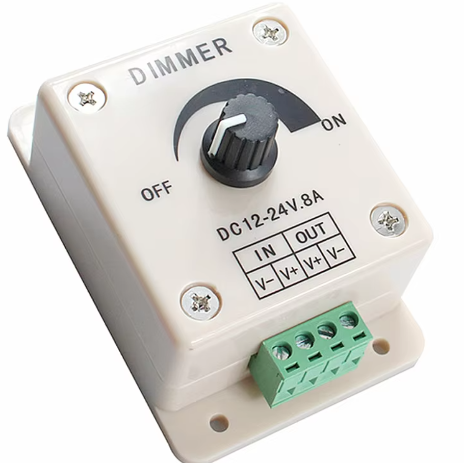 White LED Dimmer DC 12V 24V 8A