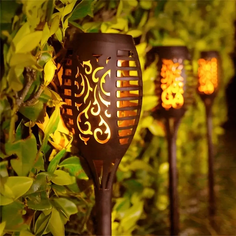 Solar LED Flame Tiki Torch Lights