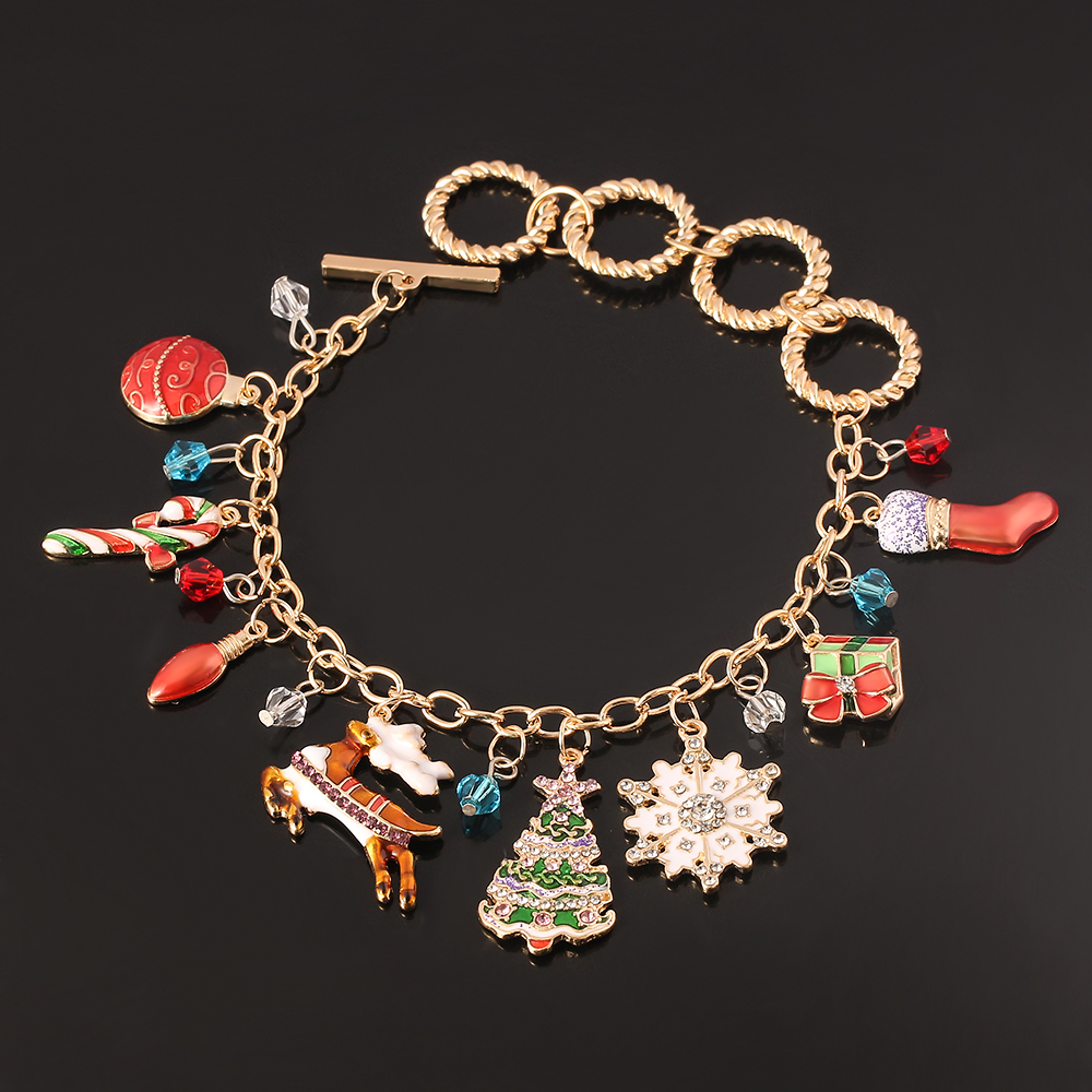 Trendy Christmas Bracelets Chain Elk Snowman S