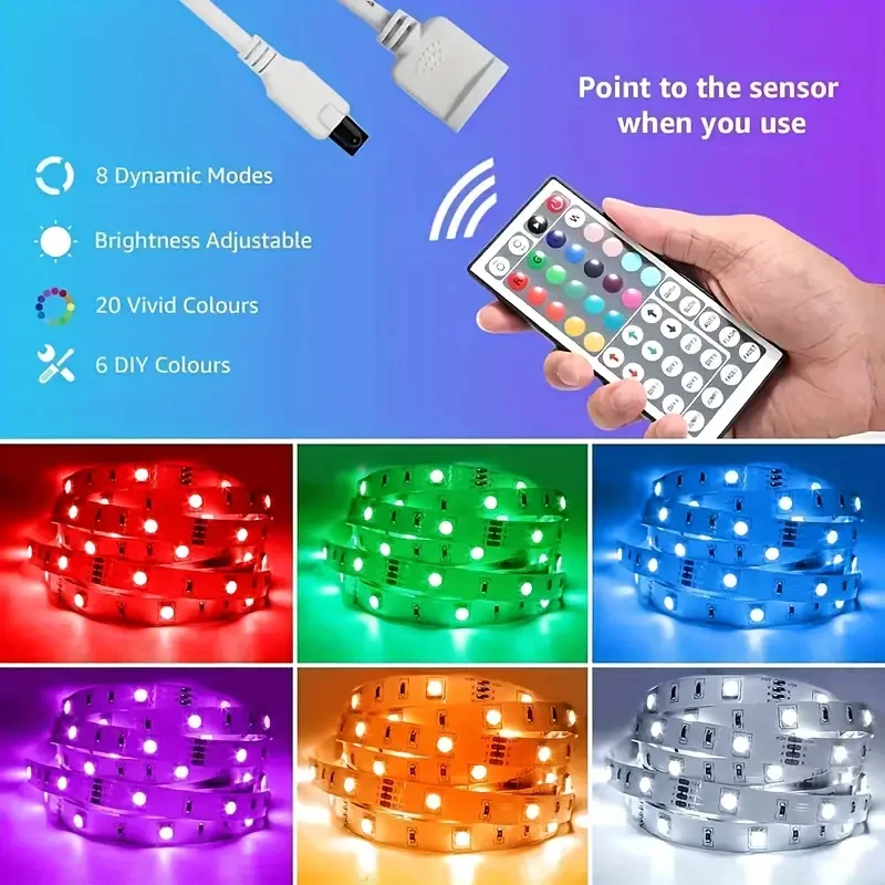 USB LED Light Strip, 44-key Interior Decoration,
