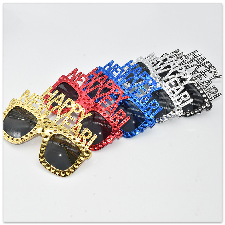 HAPPY NEW YEAR Funny Glasses NEW YEAR Party Glasses