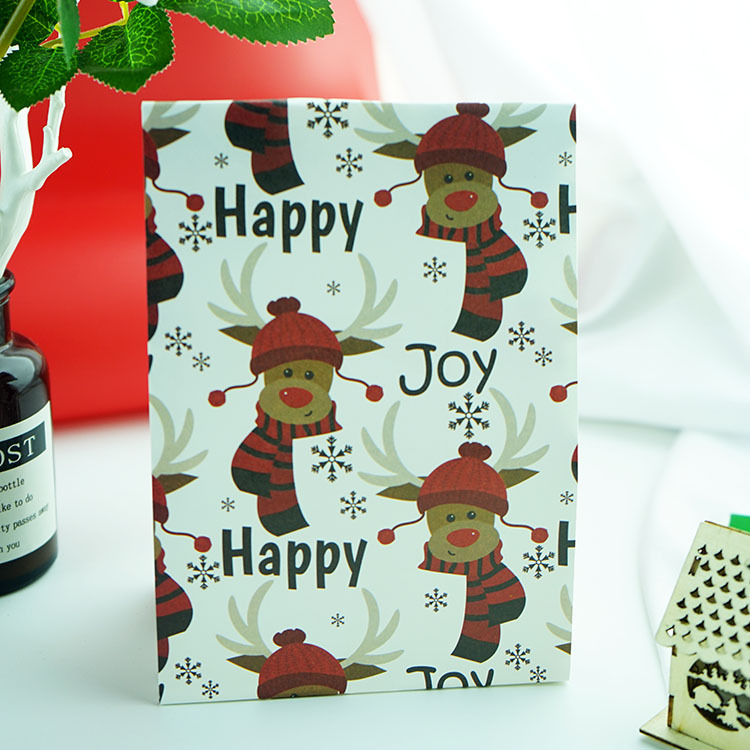 Foreign Trade New Christmas Spot Supply Cute Cartoon Paper Bag Children Snack Candy Packing Bag Paper Gift Bag