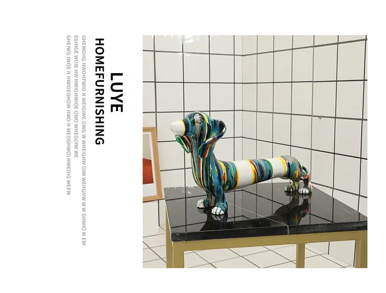 Resin Crafts Animal Cartoon Dachshund Dog