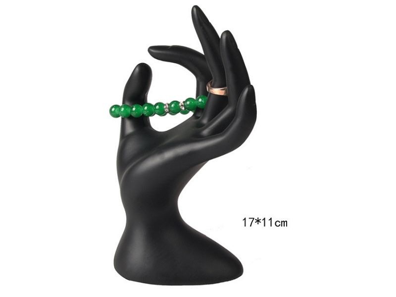 Female Mannequin Hand Arm Women Display Base Gloves Jewelry Model Black -PLASTIC