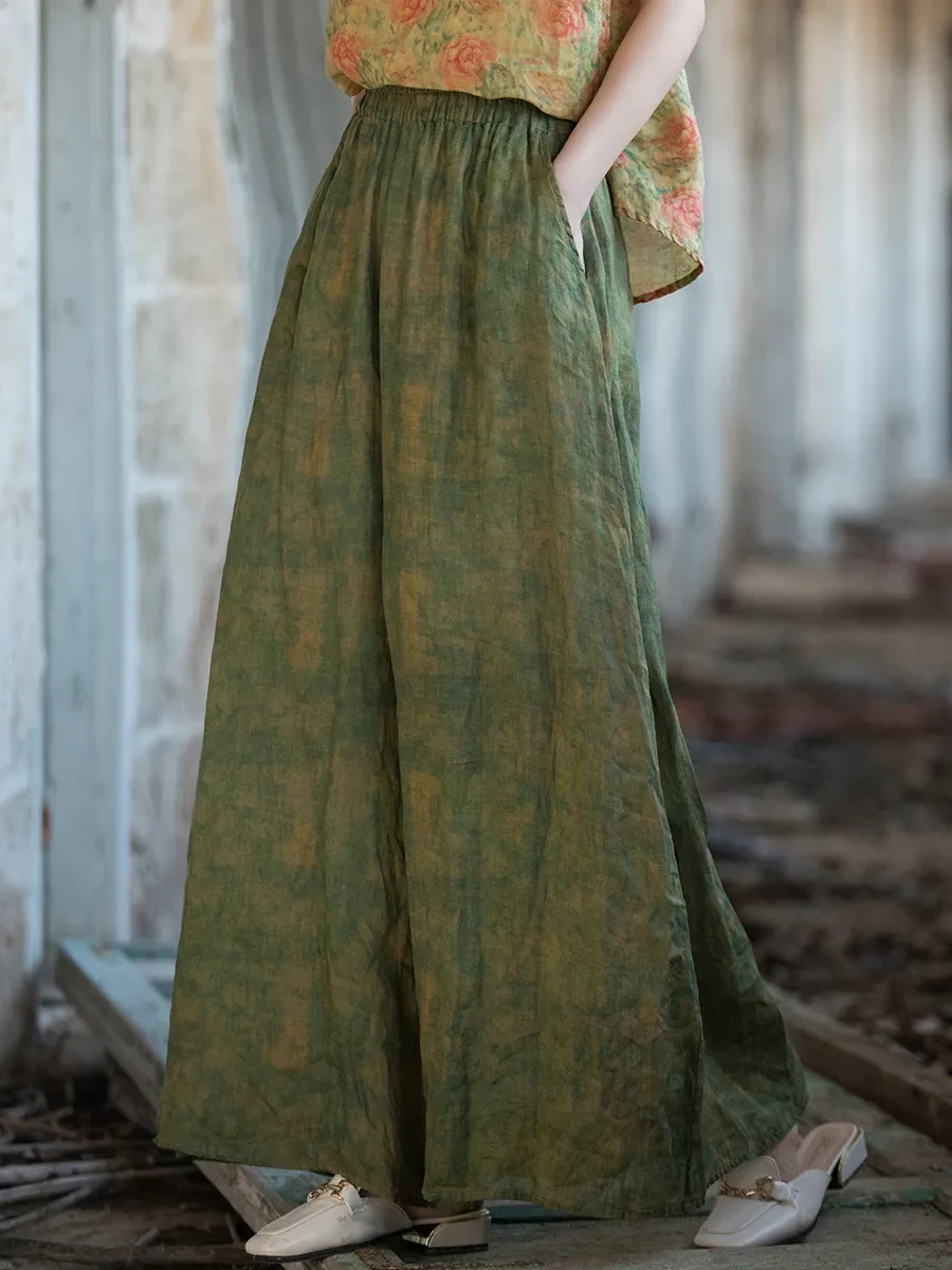 amie Distressed Casual Pants Cotton Linen Women's Clothing