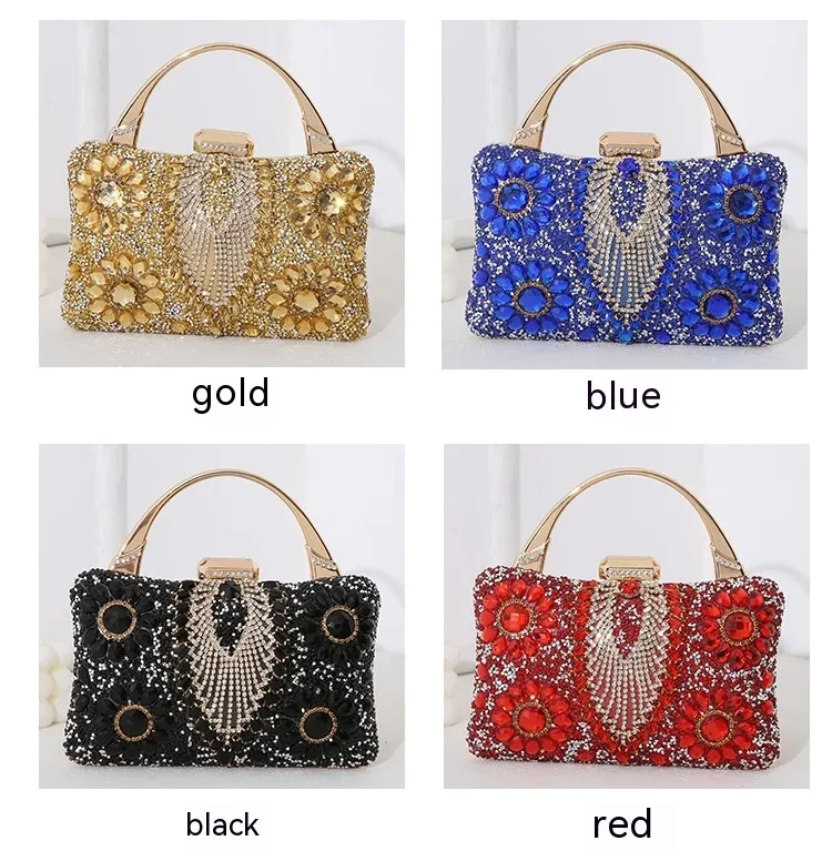 New Metal Handheld Handmade Diamond Inlaid Dinner Bag