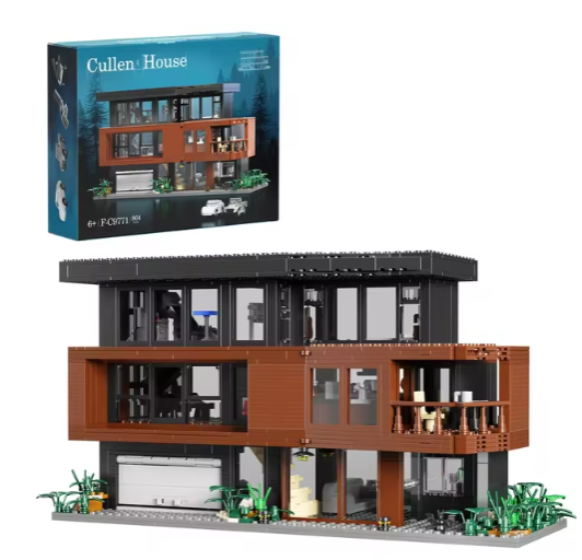 864PCS Cullen House Model Kit Building Blocks Movie Villa Forest Cottage Architecture Brikcks Building Toy for Adults Gifts