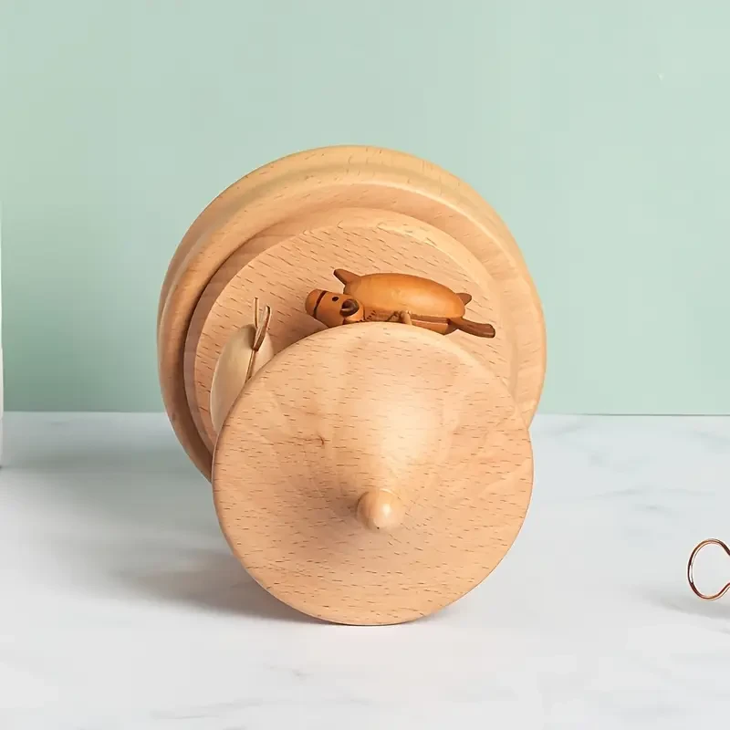 Classic Wooden Carousel Music Box - Handcrafted Musical