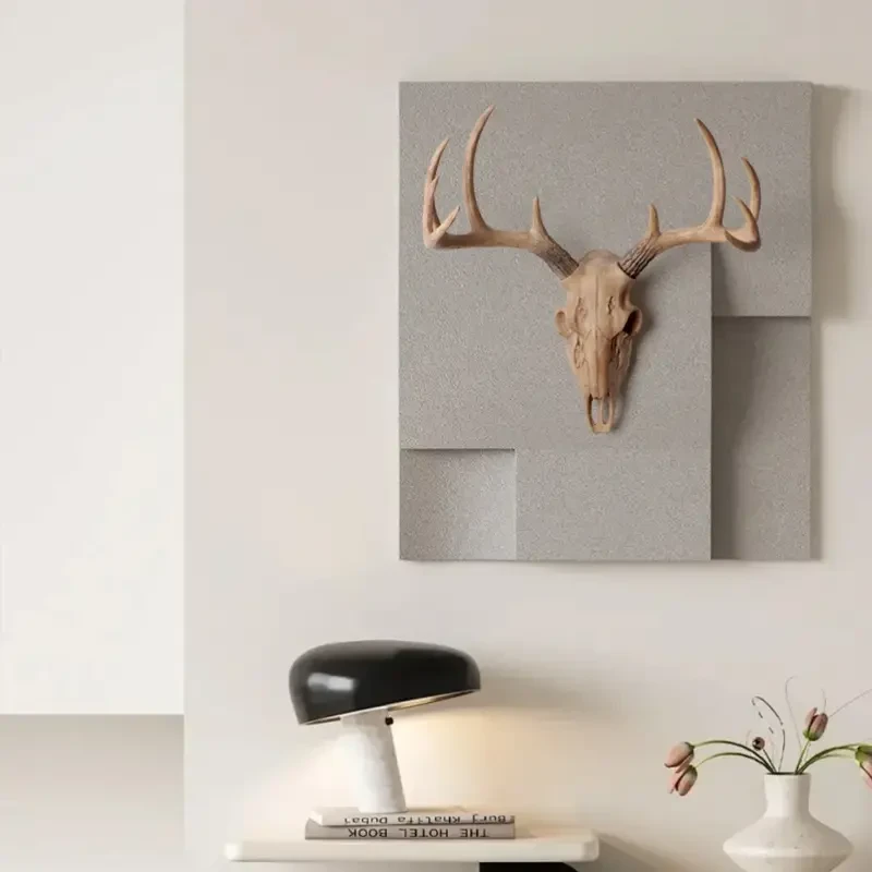 1pcs Exquisite Vintage Resin Ram Head Wall Decor