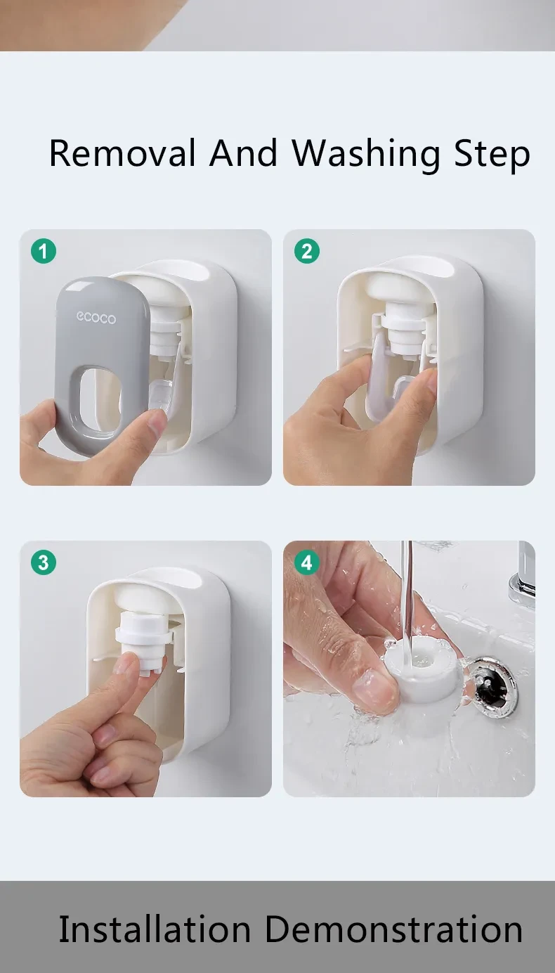 Wall Mounted Automatic Toothpaste Holder