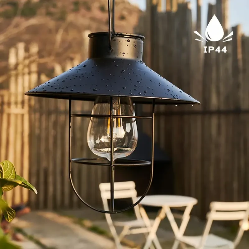 1pc Vintage Solar LED Hanging Lantern