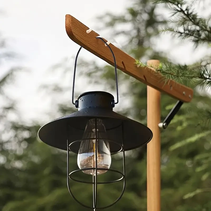 1pc Vintage Solar LED Hanging Lantern