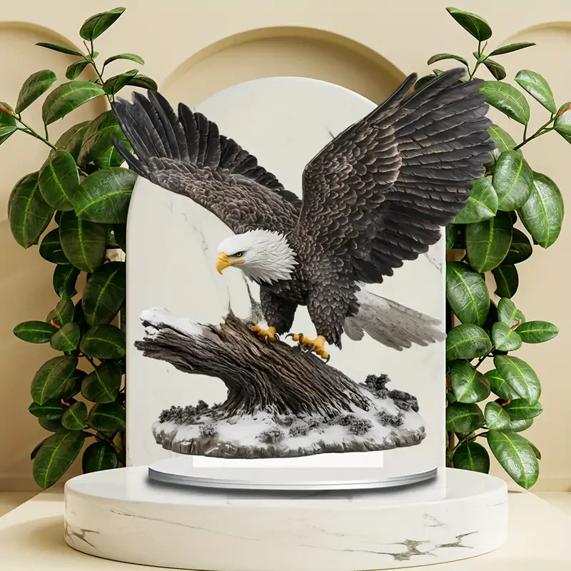 Majestic Eagle Acrylic Sun Catcher with Stand