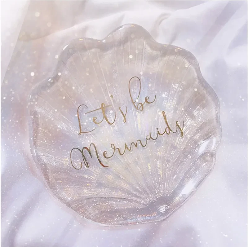 Aromatherapy Candle Companion Candle Holder Crown Shell Plate Mermaid