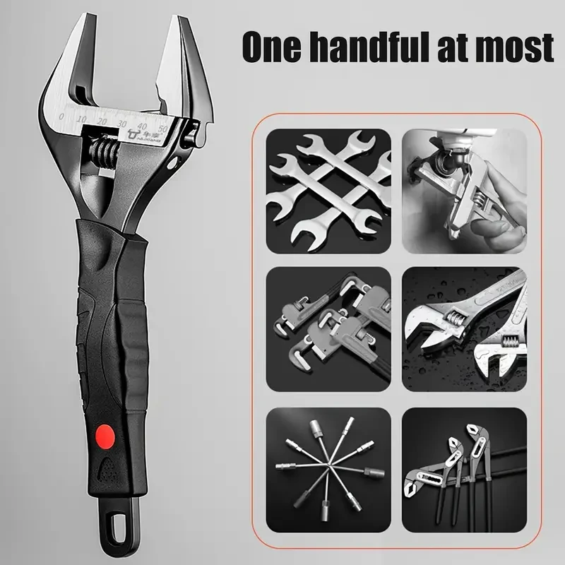 Adjustable Wrench Set With Wide Mouth