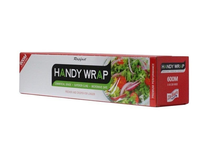 Handy Wrap 600MX35CM Wrapping Film Box & Slide Cutter Catering Film Cling Wrap