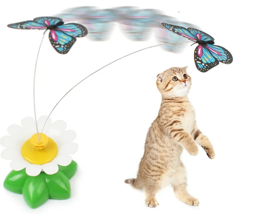 Electric Automatic Rotating Flower Pet Toy