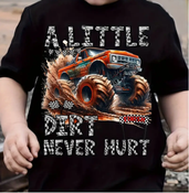 Boys T-shirt (Little bit of dirt) Size 5