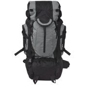 Vida XL Hiking Backpack XXL 75 L Black and GreyidaXL Hiking Backpack XXL 75 L Black and Grey