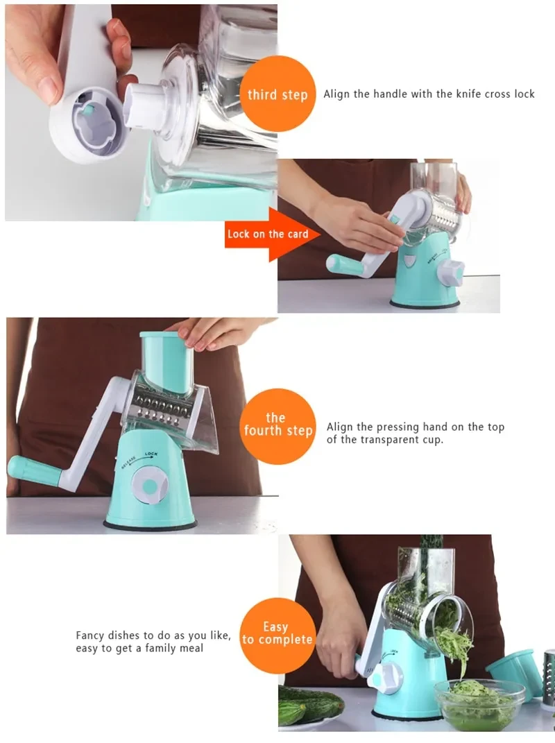 Vegetable Cutter Round Mandoline Slicer